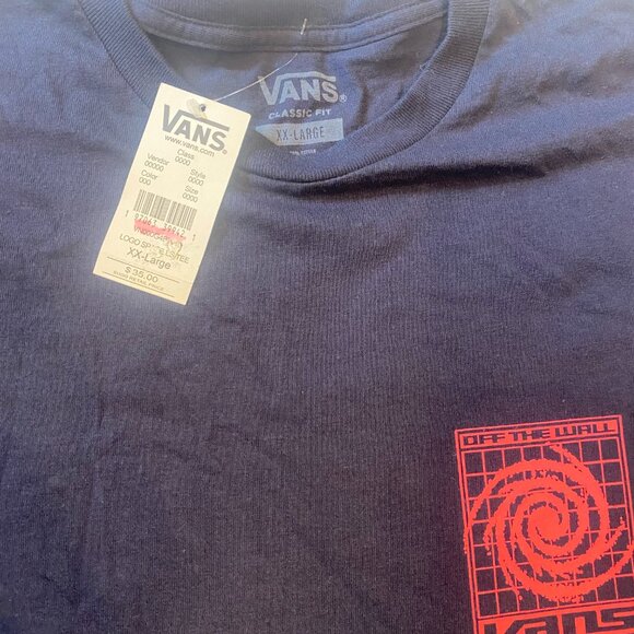 Vans Men's XX-Large "Logo Space" Long Sleeve T-Shirt Dark Blue - Picture 12 of 12